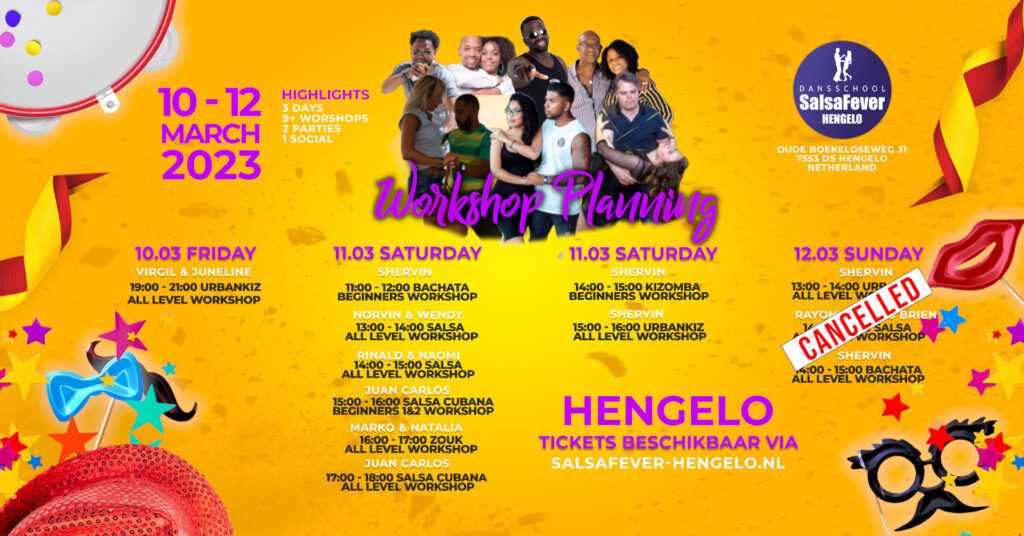 Weekend planning | Grand Opening Salsafever Hengelo 1 11 14 planning